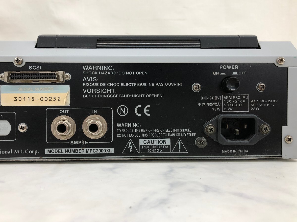 Y1257 中古品 PA機器 音源モジュール AKAI アカイ MPC2000XL サンプラー の画像9
