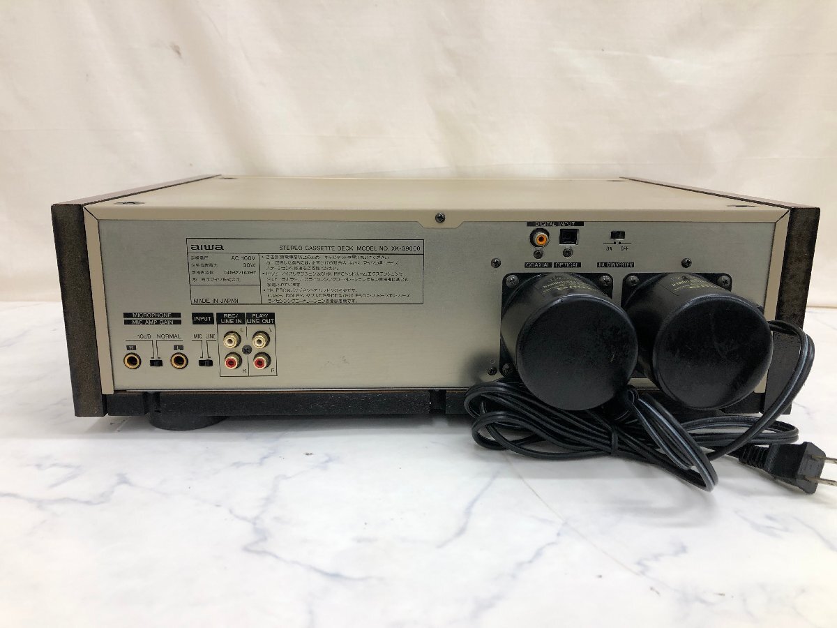 Y1349 ジャンク品 オーディオ機器 カセットデッキ AIWA アイワ XK-S9000の画像7
