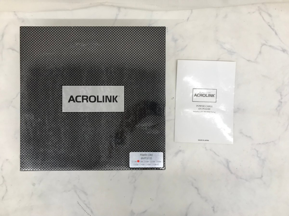 Y1389 secondhand goods audio equipment power supply cable ACROLINK acrolink 6N-PC6100 1.5m ① [ original box equipped ]