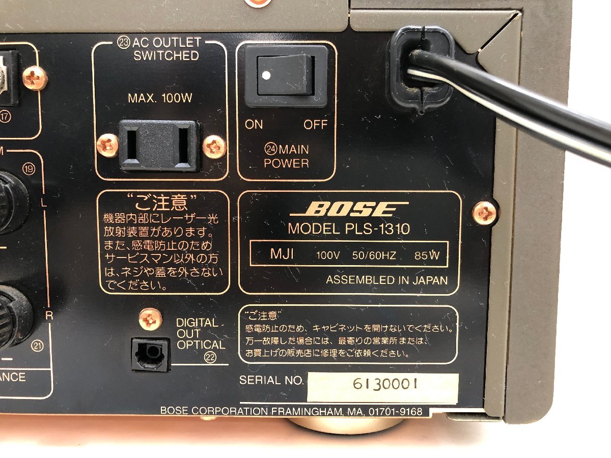 Y1407 ジャンク品 オーディオ機器 CDアンプ BOSE ボーズ PLS-1310の画像8