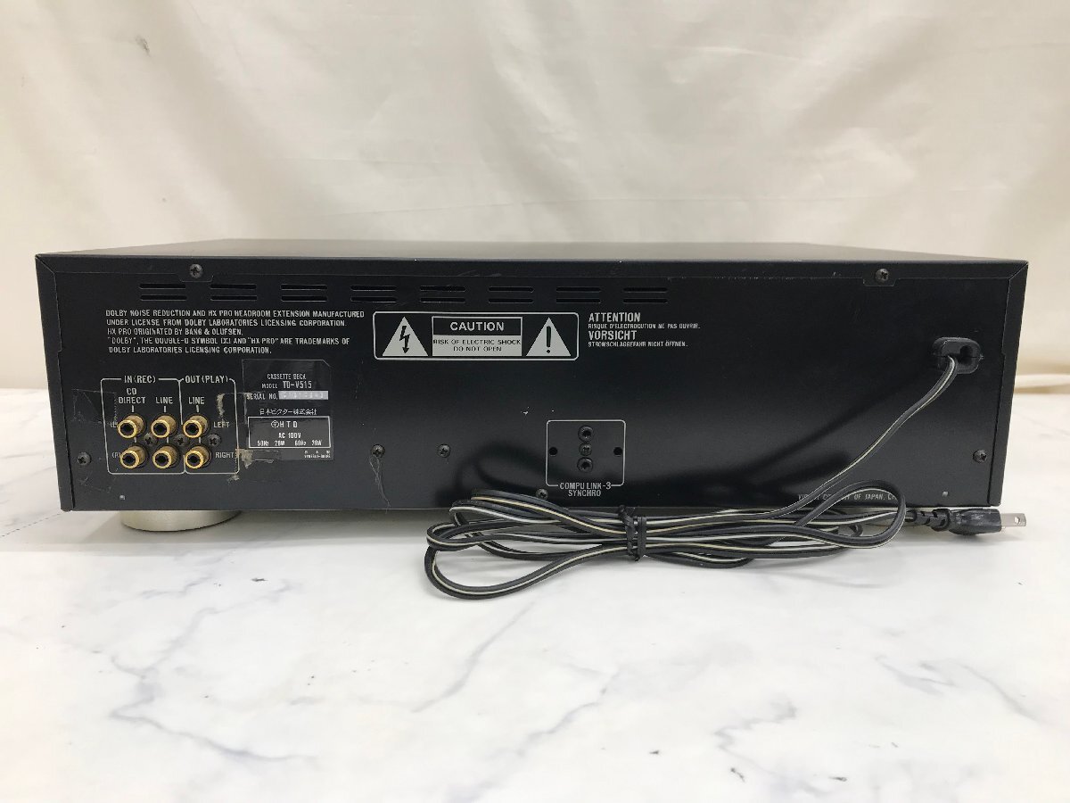 Y1486　中古品　オーディオ機器　カセットデッキ　Victor　ビクター　TD-V515_画像9