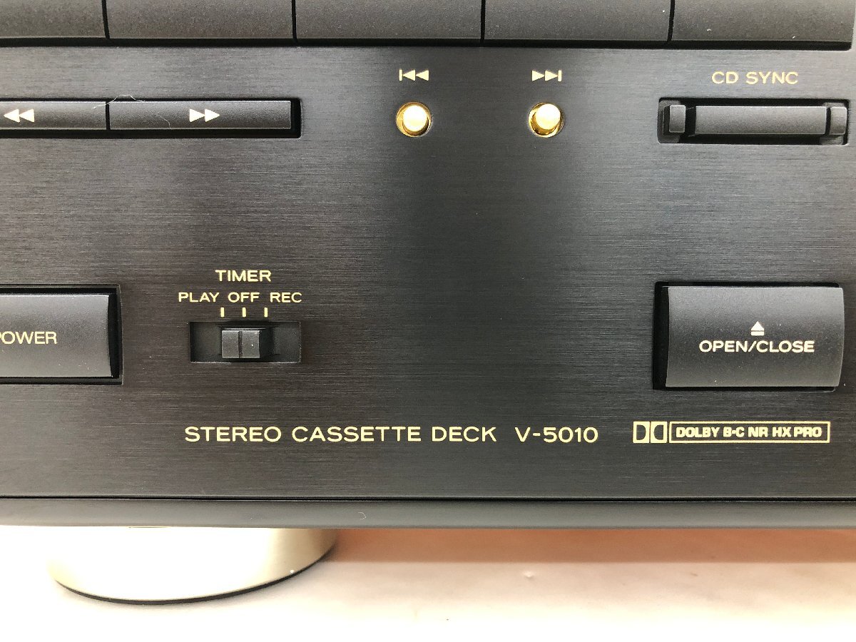 Y1509 ジャンク品 オーディオ機器 カセットデッキ TEAC ティアック V-5010の画像10