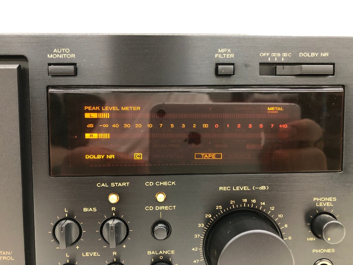 Y1509 ジャンク品 オーディオ機器 カセットデッキ TEAC ティアック V-5010の画像4