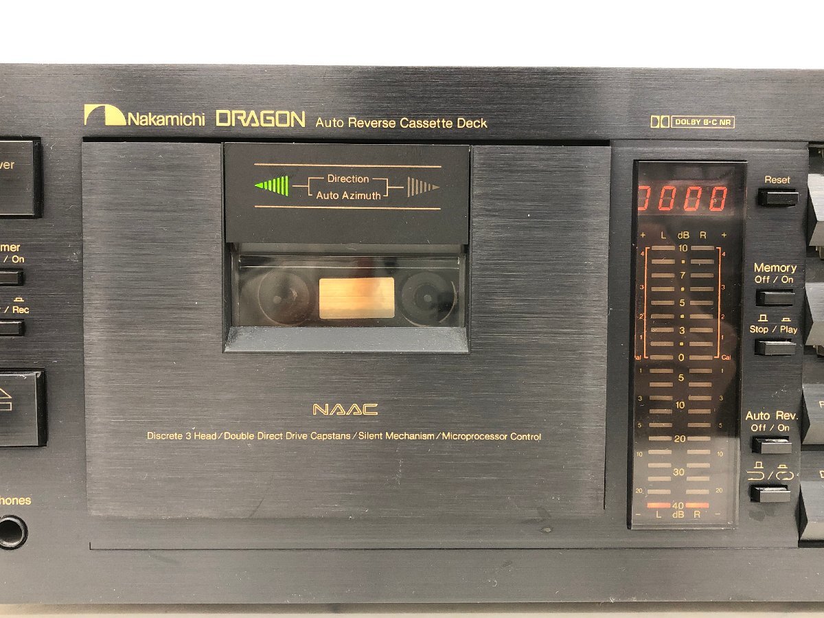 Y1519 ジャンク品 オーディオ機器 カセットデッキ Nakamichi ナカミチ DRAGONの画像9