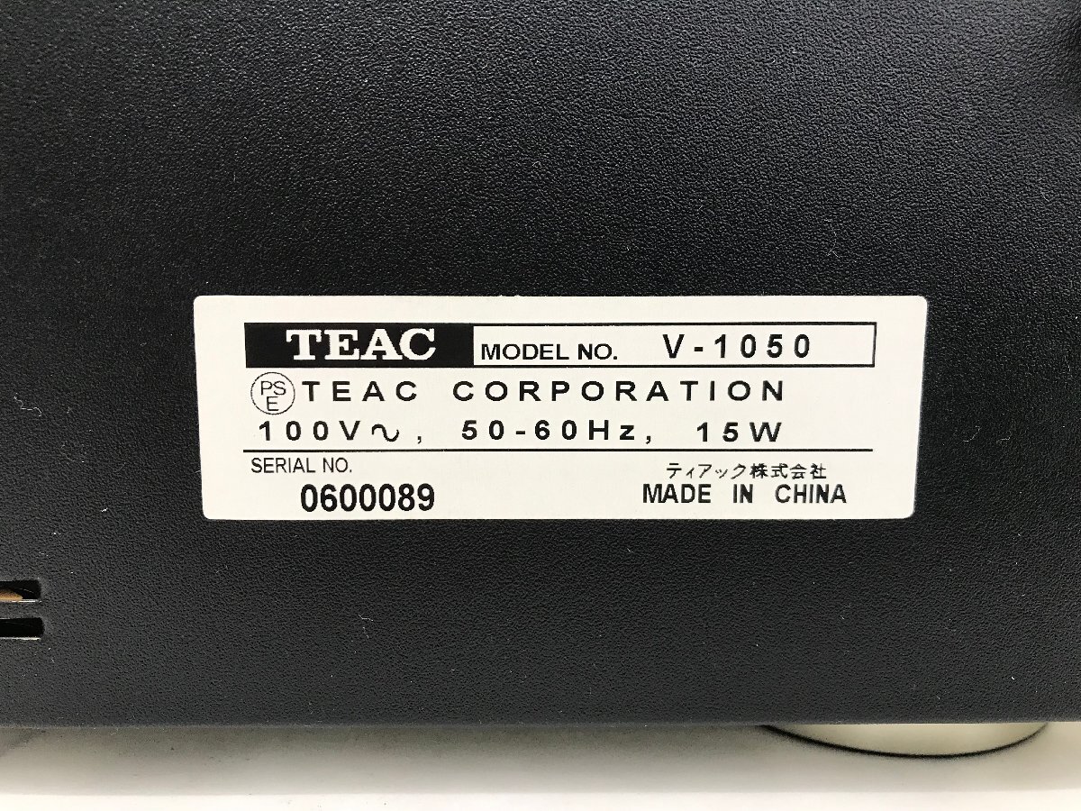 Y1544 中古品 オーディオ機器 カセットデッキ TEAC ティアック V-1050の画像9