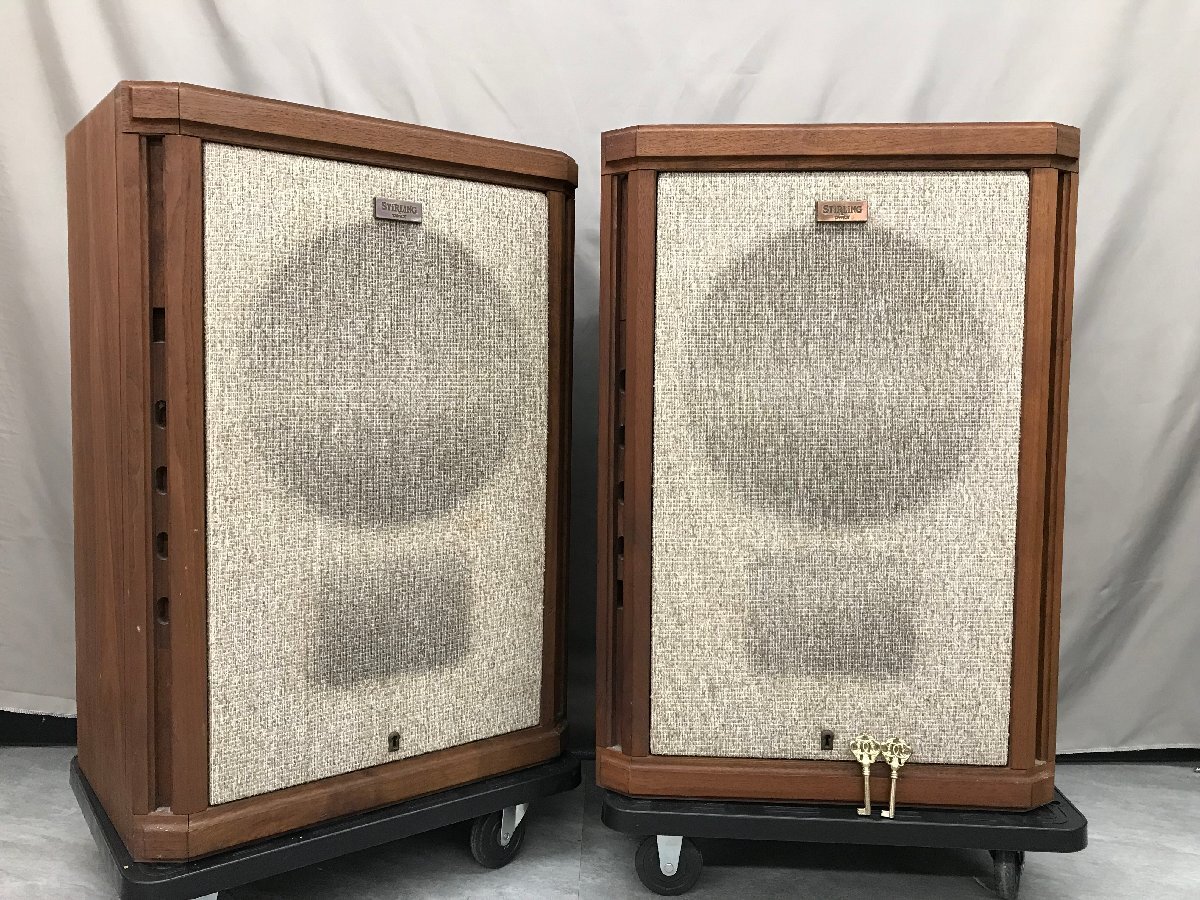 Y1515　中古品　オーディオ機器　スピーカー　TANNOY　タンノイ　Stirling　鍵付き　　【2個口発送】_画像1