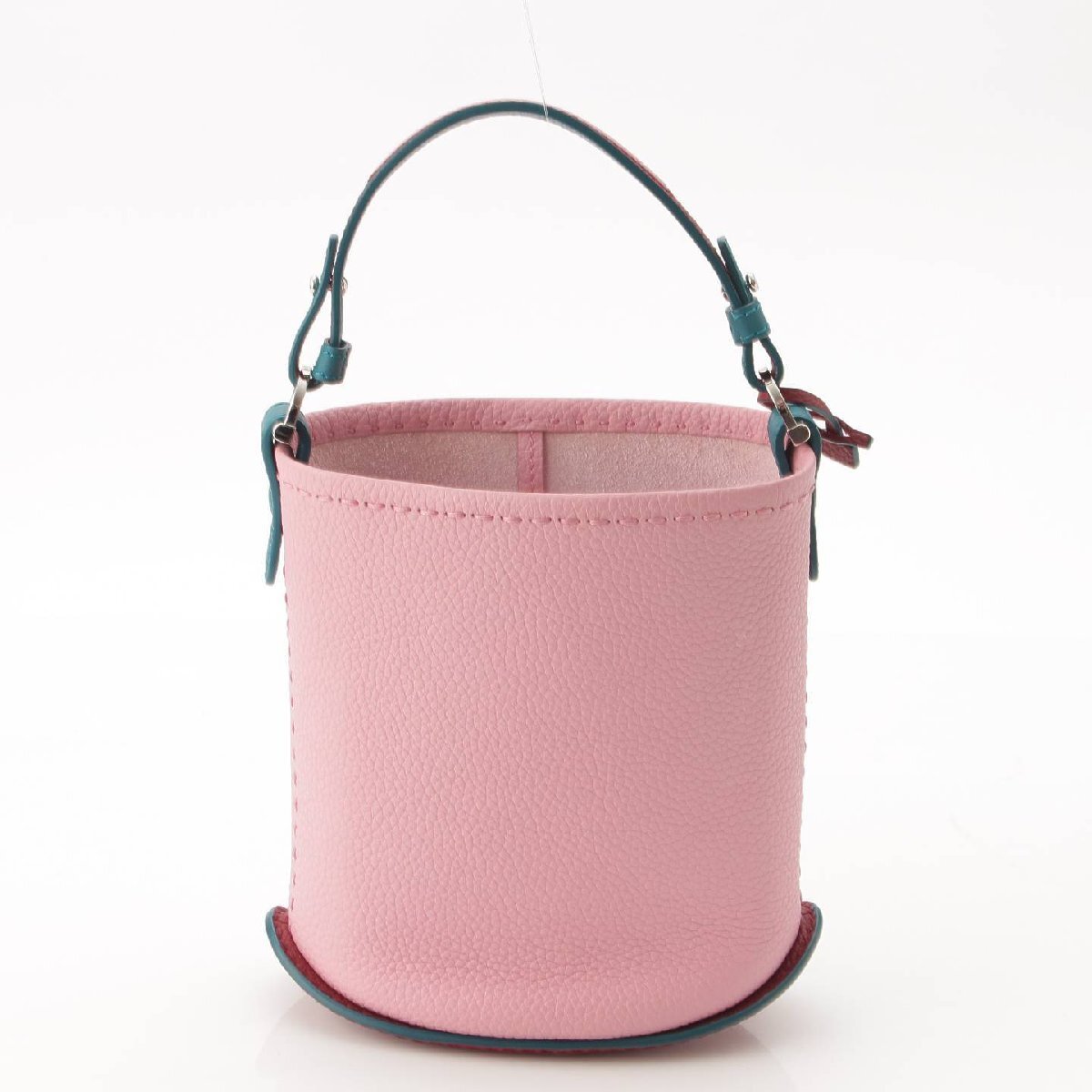 [ Dell vo-]Delvaux bread Mini bucket leather handbag AA0494 pink [ used ][ regular goods guarantee ]200247