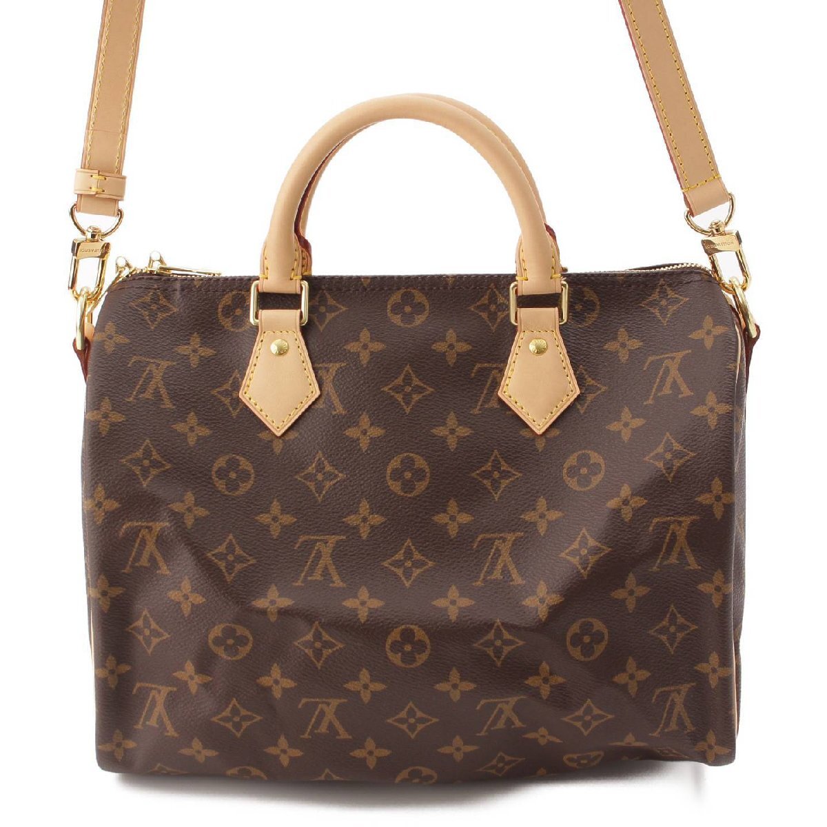 【ルイヴィトン】Louis Vuitton モノグラム スピーディバンドリエール30 2way ボストンバッグ ブラウン【中古】203675_画像1