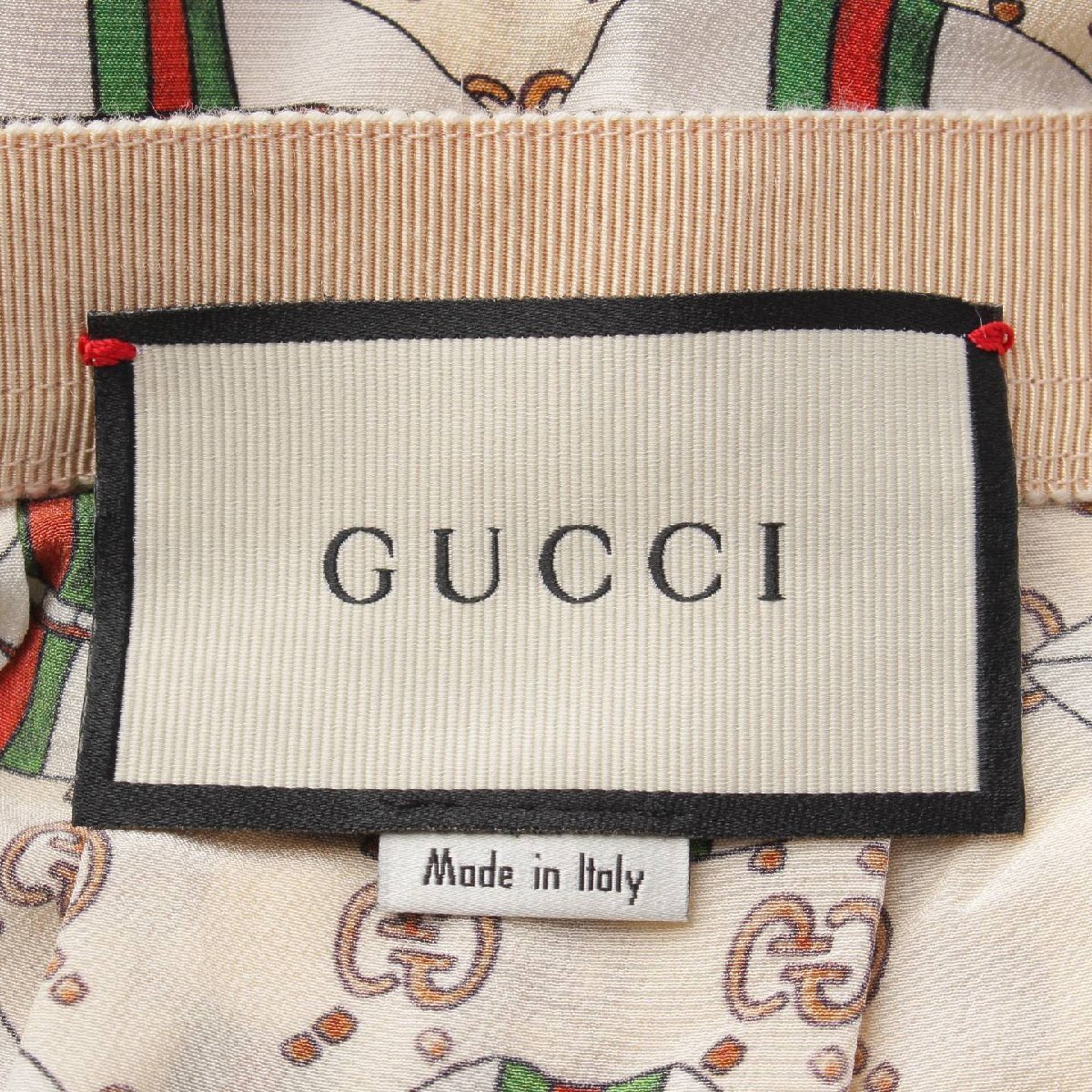 [ Gucci ]Gucci GG Sherry линия плиссировать длинная юбка 466556 бежевый 40 [ б/у ][ стандартный товар гарантия ]205069