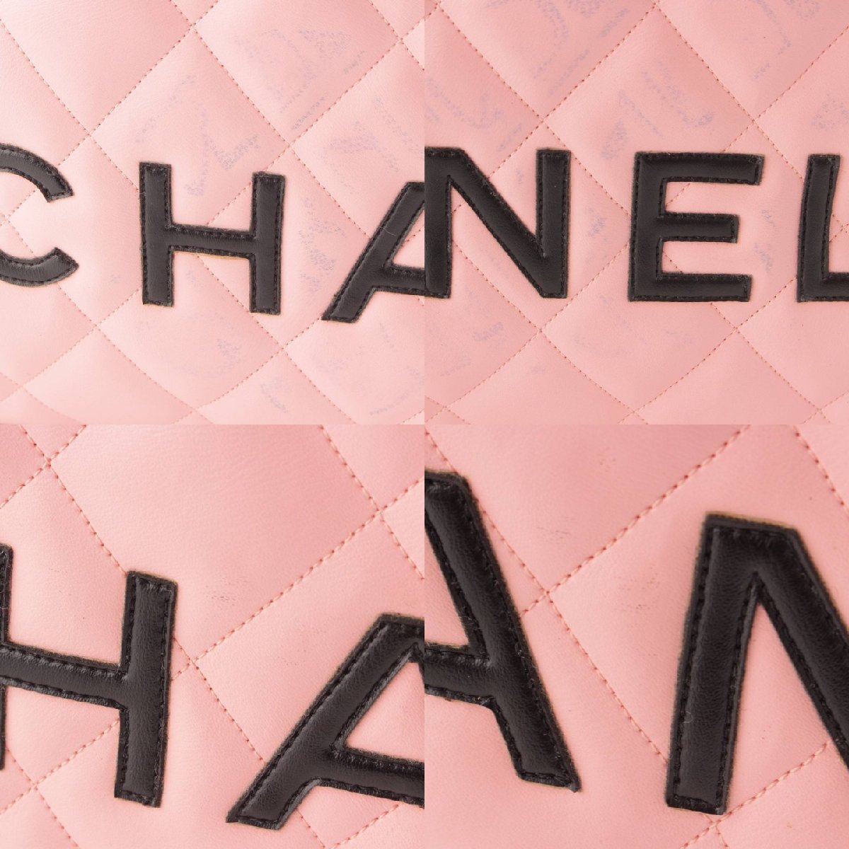 【シャネル】Chanel　マトラッセ カーフレザー ロゴ ボストンバッグ ハンドバック A05943 ピンク 【中古】【正規品保証】204845_画像7
