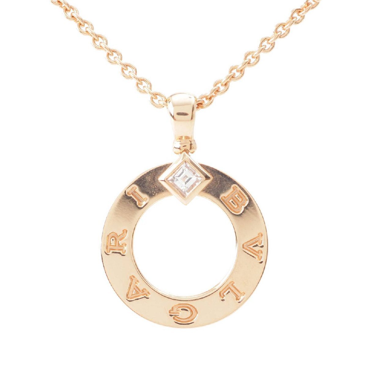 定番のお歳暮&冬ギフトの商品をすべ 【ブルガリ】BVLGARI ブルガリブルガリ 1P ダイヤ K18PG ネックレス ペンダント ピンクゴールド 9.3g 【中古】【正規品保証】205301 ネックレス