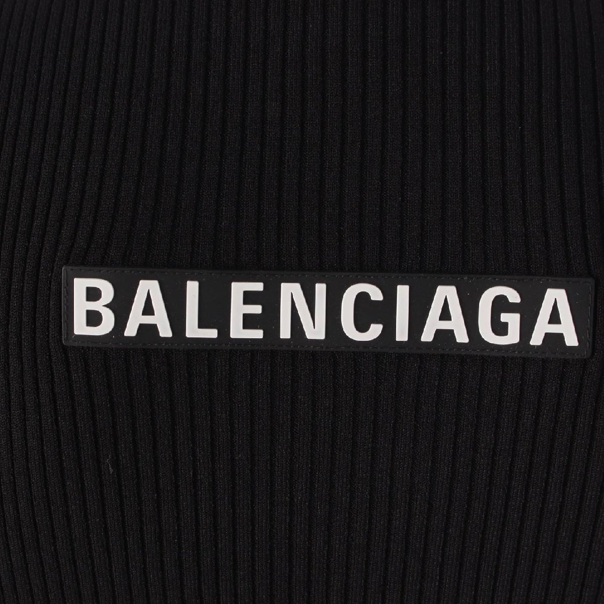 【バレンシアガ】Balenciaga　バックロゴ 長袖 ニット セーター トップス 529239 ブラック 36 【中古】【正規品保証】207018_画像6