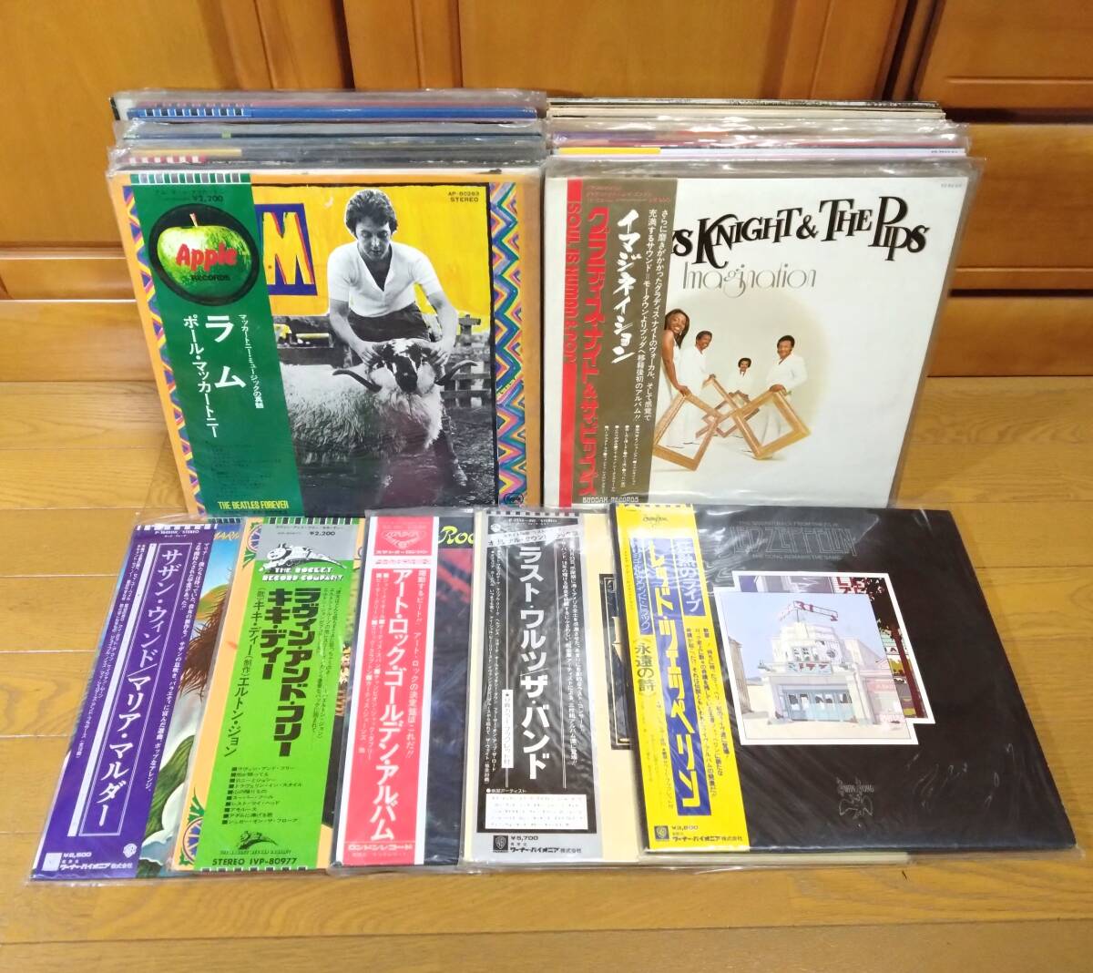 【まとめ売り】 洋楽LPレコード・50枚セット（帯付含む） ロック，ポップス，フォーク，R＆B，プログレ，他オールジャンルの画像1