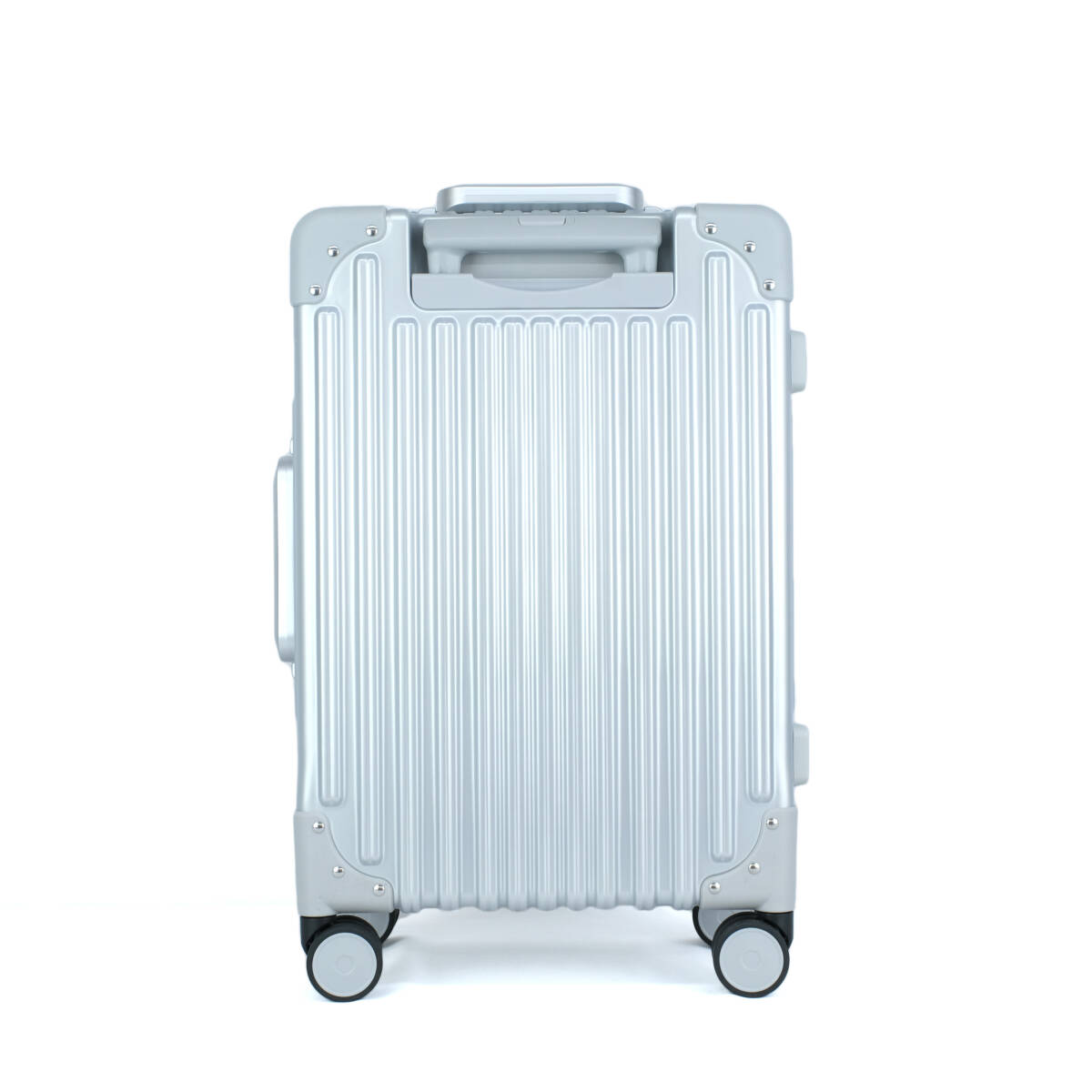  new goods cheap Carry case silver aluminium frame poly- car bone-toS size suitcase machine inside bringing in light weight strong carry bag 