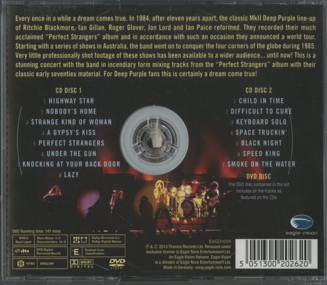 CD/2CD+DVD / DEEP PURPLE / PERFECT STRANGERS LIVE / deep * purple / foreign record 3 sheets set EAGDV026 40414M