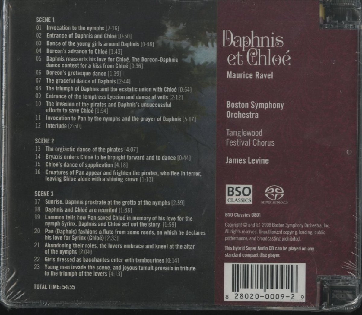 【未開封】CD / ジェイムズ・レヴァイン 、 ボストン交響楽団 / ラヴェル：「ダフニスとクロエ」全曲 /輸入盤 SACD 828020000929 40422の画像2