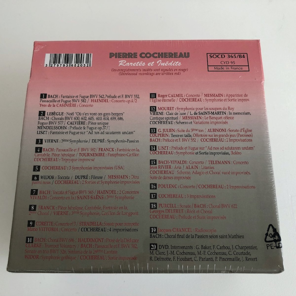 【未開封】CD/ 19CD + 1DVD/ ピエール・コシュロー / Raretes et inedits / 輸入盤 20枚組 BOX SOCD365/84 40409の画像2