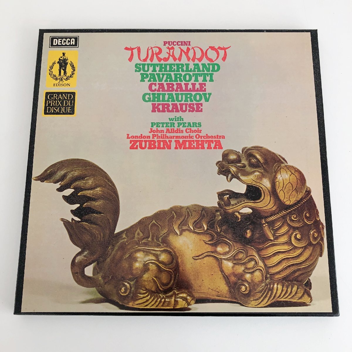 LP/ メータ、サザーランド / プッチーニ：歌劇「トゥーランドット」 / ドイツ直輸入盤 BOX 3枚組 DIGITAL DECCA 6.35150 40419の画像1
