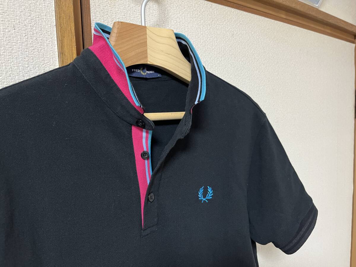 FRED PERRY × BEAMS / special order Fred Perry change color polo-shirt black [M] made in Japan Golf 