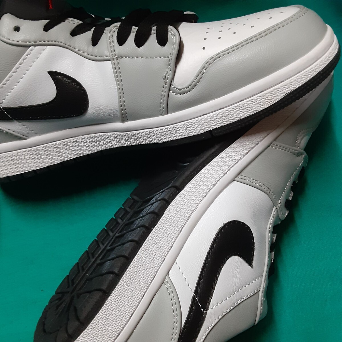  most price! superior article! masterpiece Legend low! Nike air Jordan 1 LOW high class leather sneakers! archive color! light smoked gray! grey white red black 26