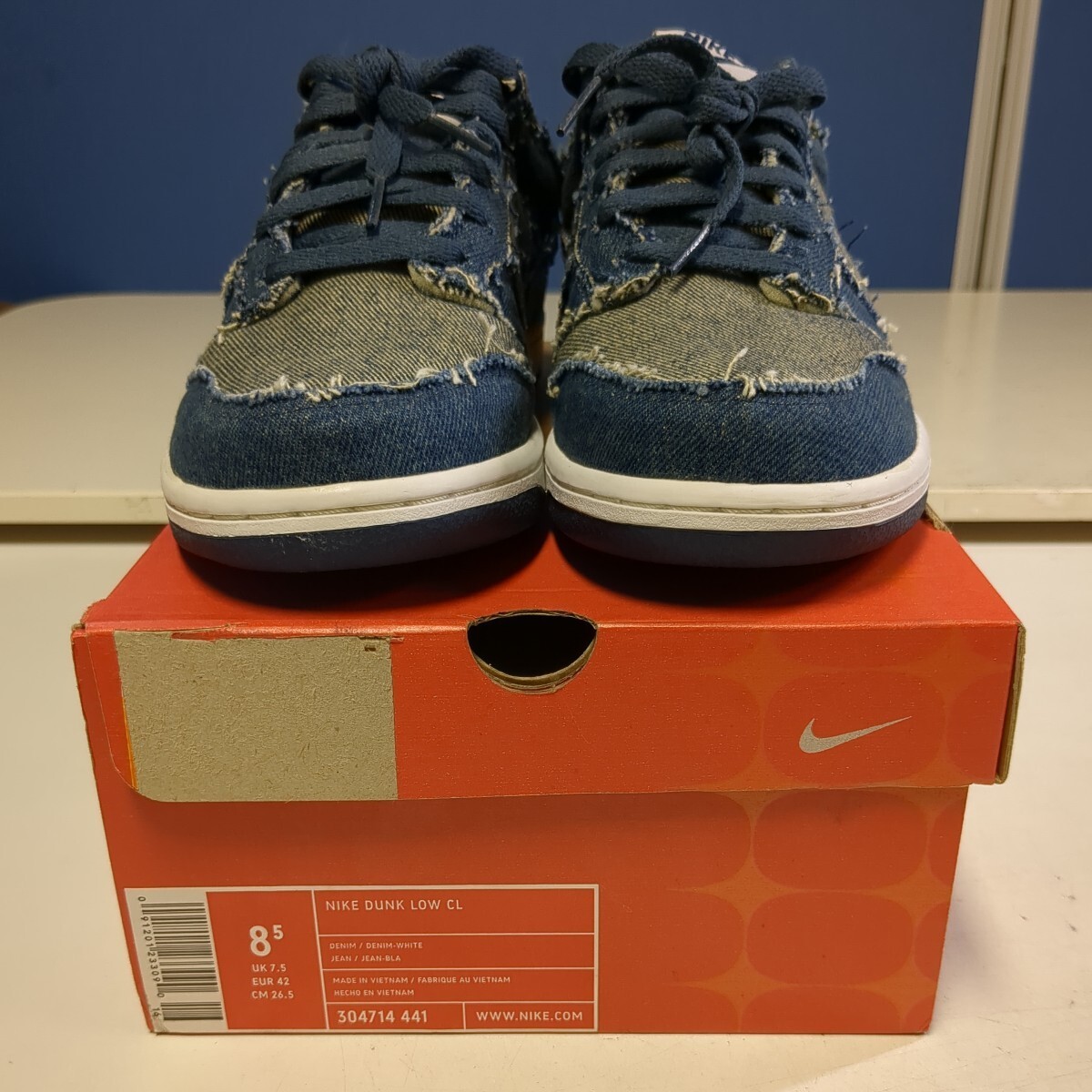 442　ナイキ 2　NIKE DUNK LOW CL　26.5cm　スニーカー　304714 441　シューズ　靴　新古_画像8