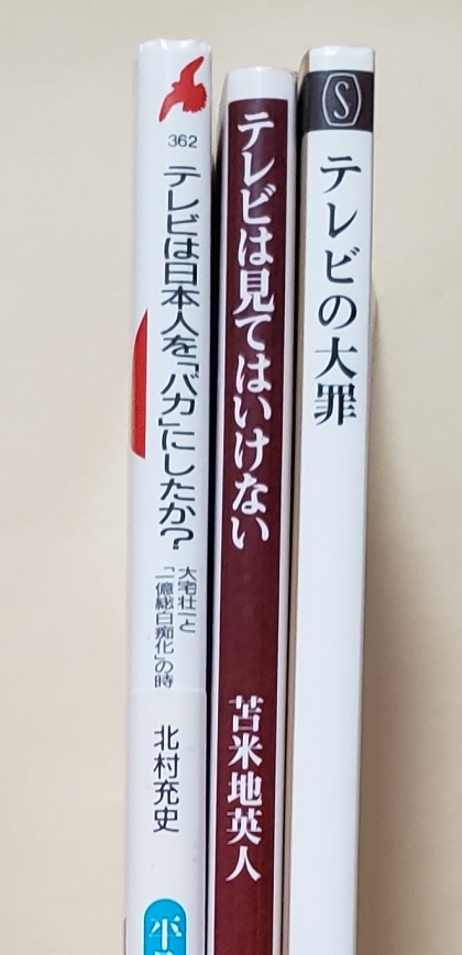 【即決・送料込】テレビは日本人を「バカ」にしたか? + テレビは見てはいけない + テレビの大罪　新書3冊セット