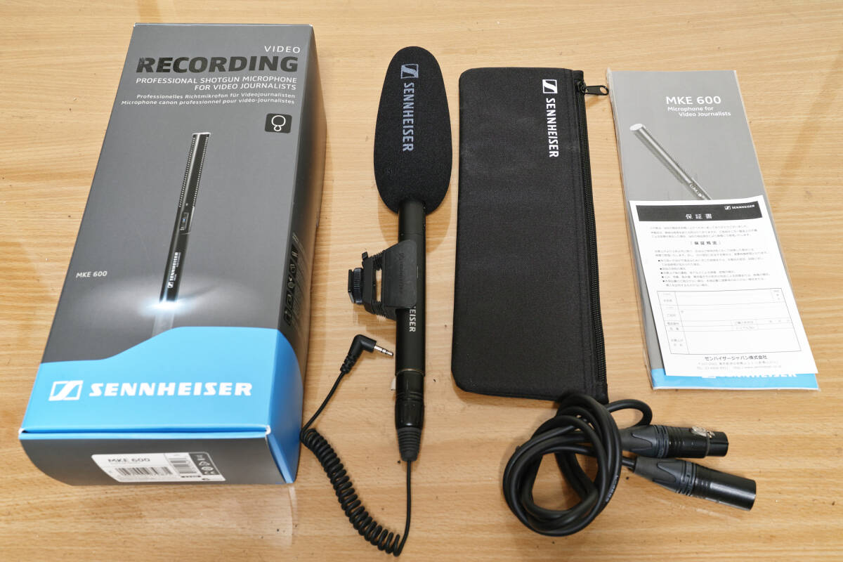 SENNHEISER ( ゼンハイザー ) / MKE600　ビデオカメラ用マイク　3.5mm変換ケーブル KA600　おまけケーブル付き