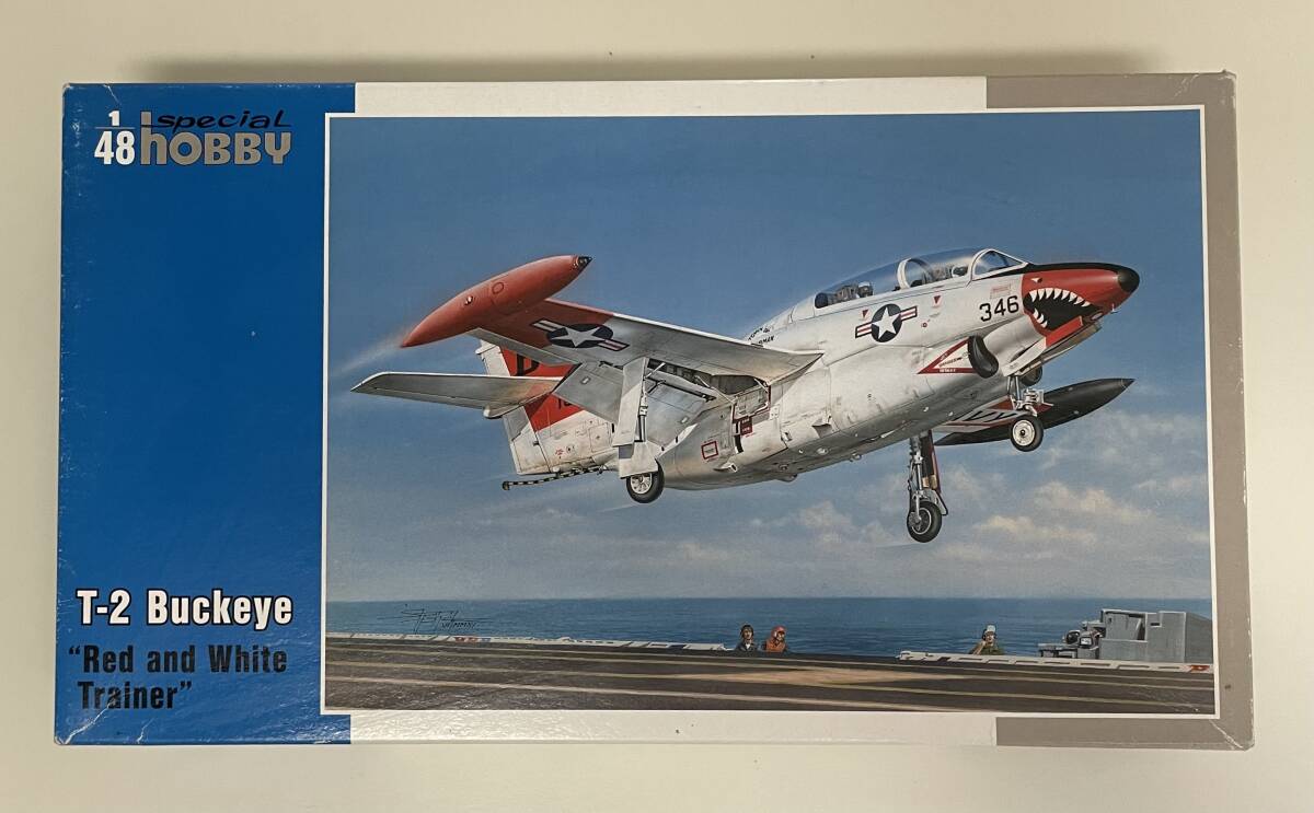 送料510円〜 希少 未組立品 スペシャルホビー 1/48 ノースアメリカン T-2 バックアイ Buckeye エッチング/レジンパーツ付 プラモデル 昭和_画像1