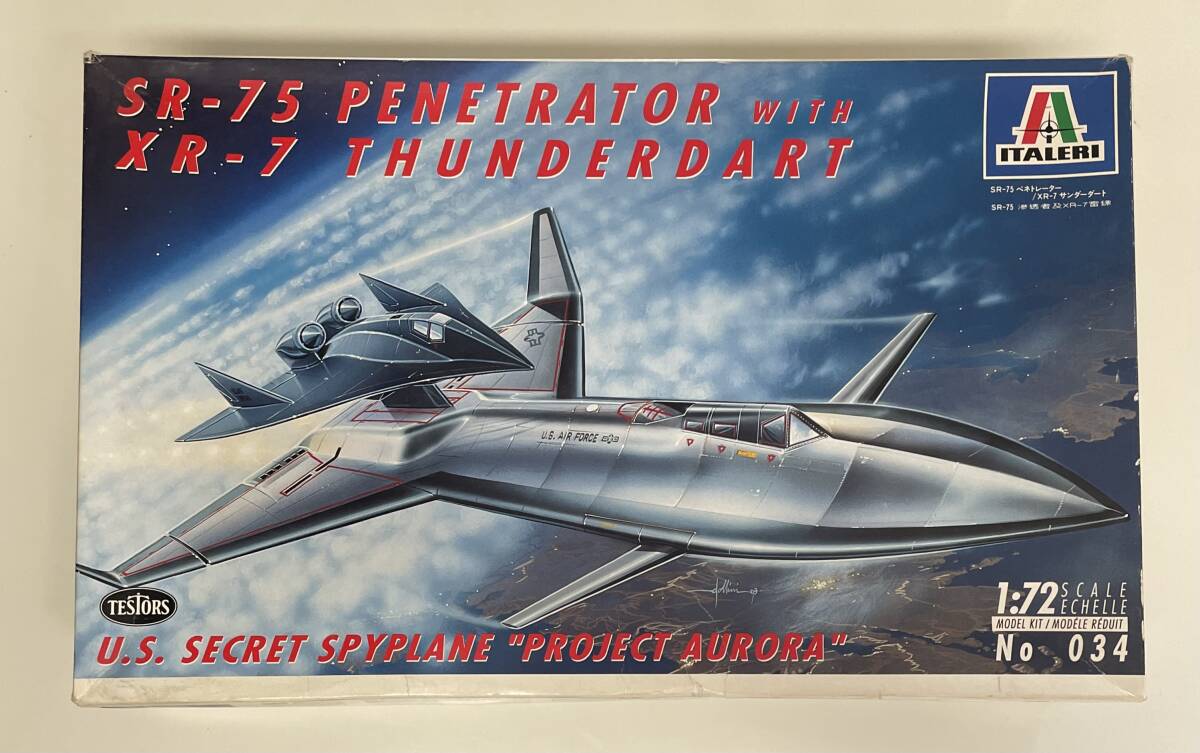 送料無料 希少 当時物 未組立品 イタレリ 1/72 SR-75 ペネトレーター / XR-7 サンダーダート ビンテージ プラモデル の画像1