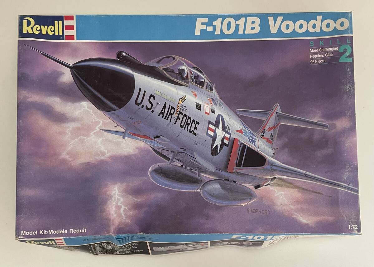 送料510円〜 希少 未組立品 Revell レベル 1/72 F-101B ブードゥー アメリカ空軍 凹モールド金型 プラモデル_画像1