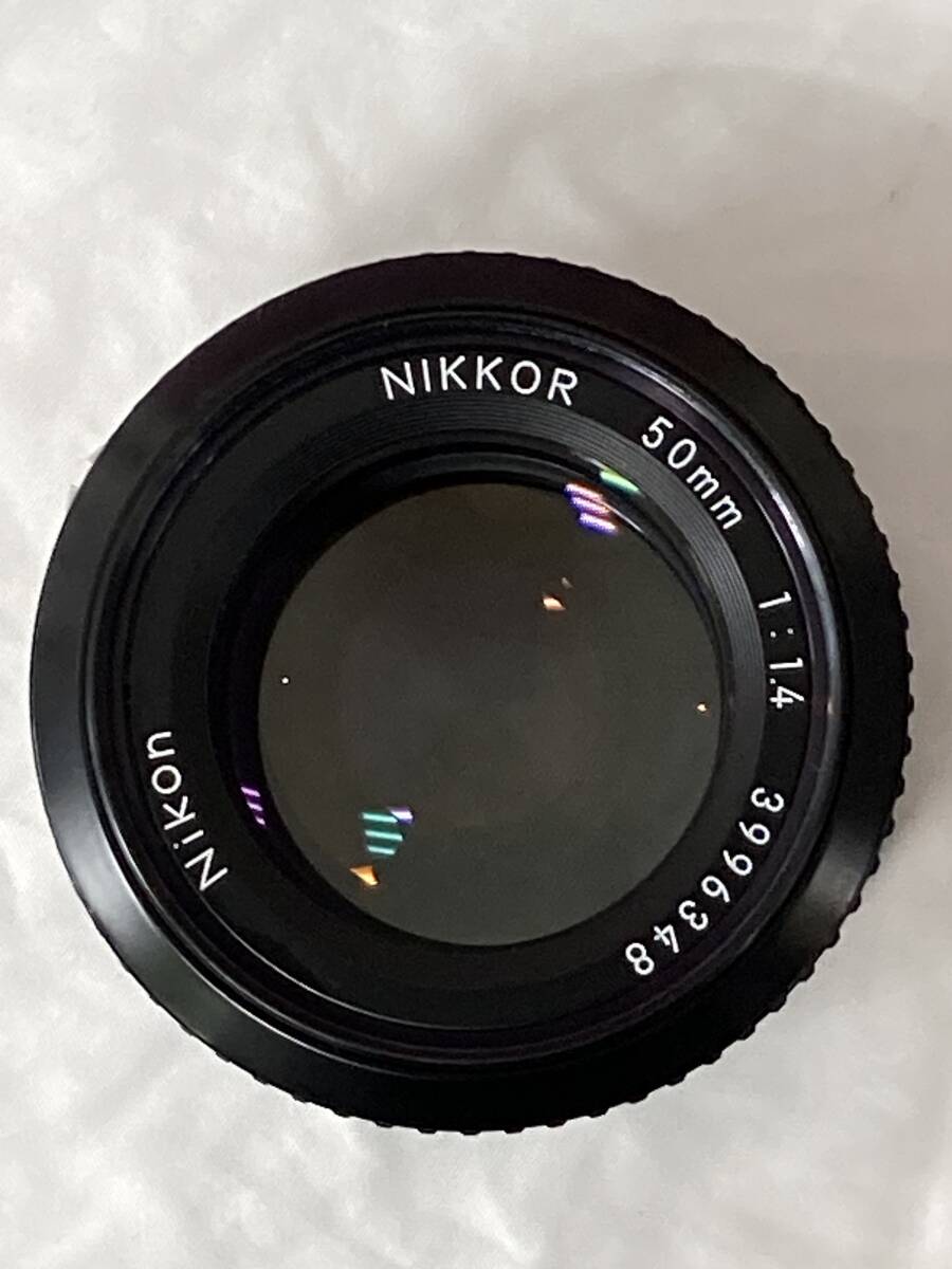 Nikomat（ニコマート）FT3・ブラックボディ /NIKON AI NiKKor（ニッコール）50mmF/1.4/KENKO SKYLIGHT カメラ レンズ フィルター 3点セット_画像2