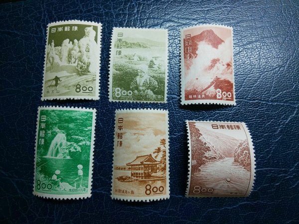 0401F54 日本切手 観光地百選切手 1951-53 2ページまとめの画像2