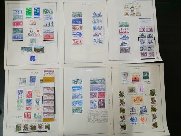 0403F27 foreign stamp Sweden 1973~ country .... animal etc. used . summarize cardboard . pasting attaching have * details is photograph . please verify 