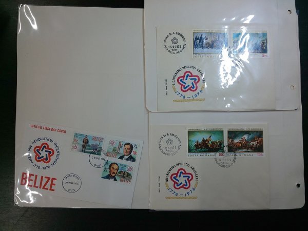 0403F48 外国切手 封筒 グレナダ ベリーズ アメリカ独立戦争 ２４ページまとめの画像6