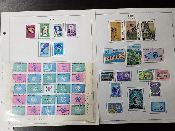 0404Y10 韓国切手 KOREA 1963-1973 消印有り無し混在 台紙に貼りつき 計20ページまとめ ※詳細は写真参照の画像8