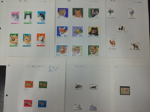 0404F42 外国切手　東アフリカ　朝鮮　チェコスロバキア　ドイツ等　使用済み混在　台紙に貼りつき有　詳細は写真でご確認ください_画像5
