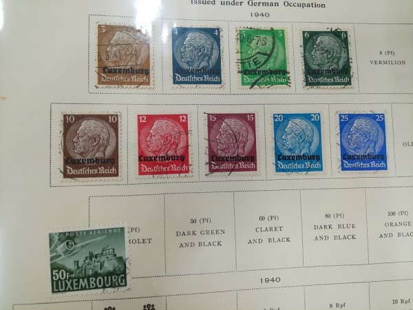 0501F07 外国切手 ルクセンブルグ 1914～ イタリア 使用済み 1冊まとめ ＊台紙に貼りつき有の画像10