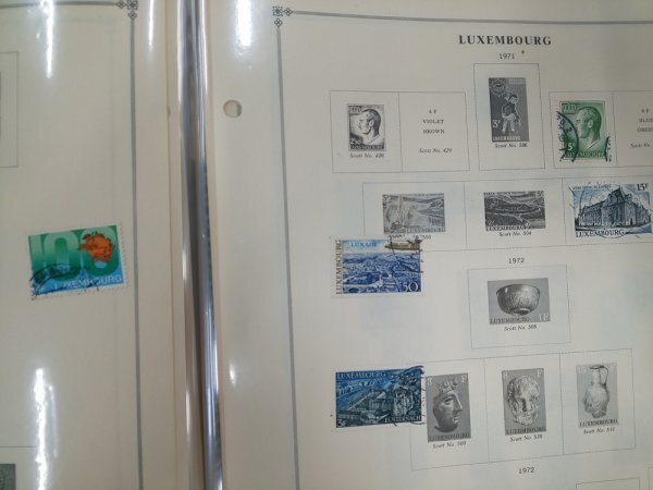 0501F07 外国切手 ルクセンブルグ 1914～ イタリア 使用済み 1冊まとめ ＊台紙に貼りつき有の画像8