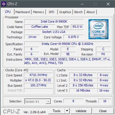 Intel i9-9900k元箱あり の画像6