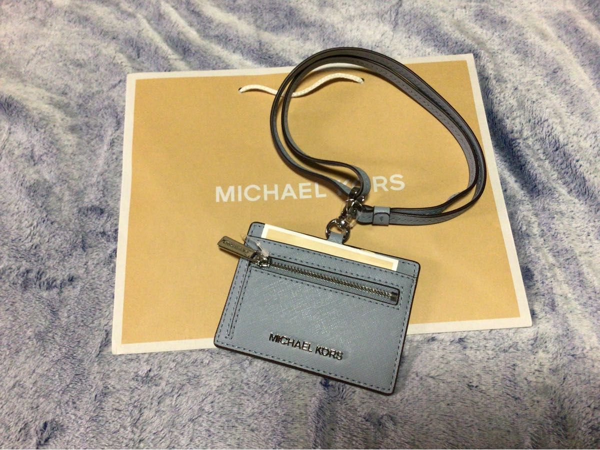 アメリカ購入 MK MICHAEL KORS マイケルコース ランヤード IDホルダー カードケース小銭入れパスケース