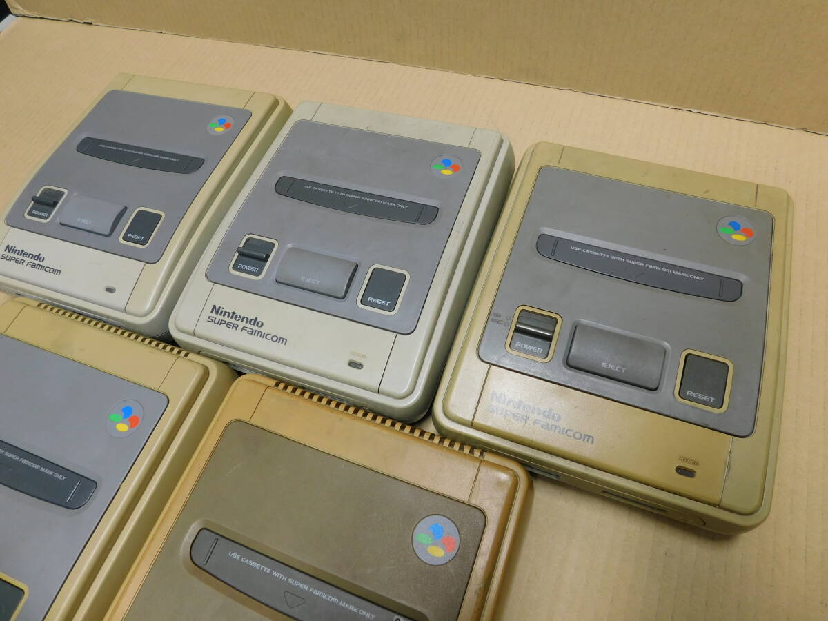 Nintendo SUPER FAMICOM 任天堂 スーパーファミコン 本体 ジャンク品 5台まとめての画像8
