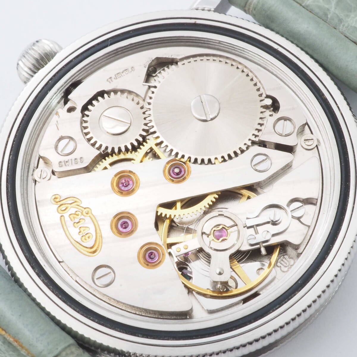 クロノスイス レギュレーター CH6323 CHRONOSWISS Regulateur 17石 手巻き 裏スケ シルバー 革ベルト メンズ 男性 腕時計[2149-AN7の画像8
