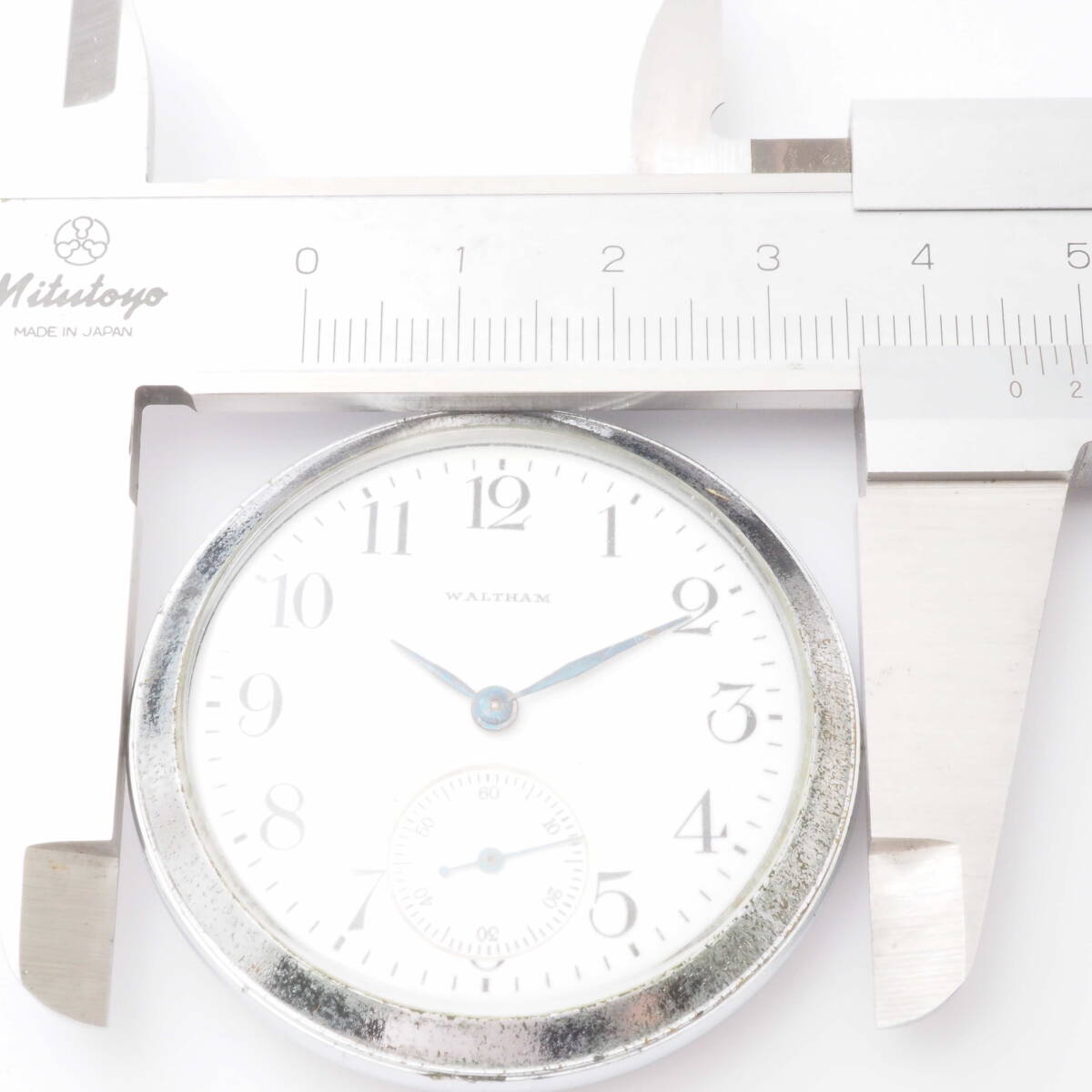 【希少品】ウォルサム スモールセコンド WALTHAM SS 手巻き ホワイト 白文字盤 懐中時計[18877455-AT2の画像3