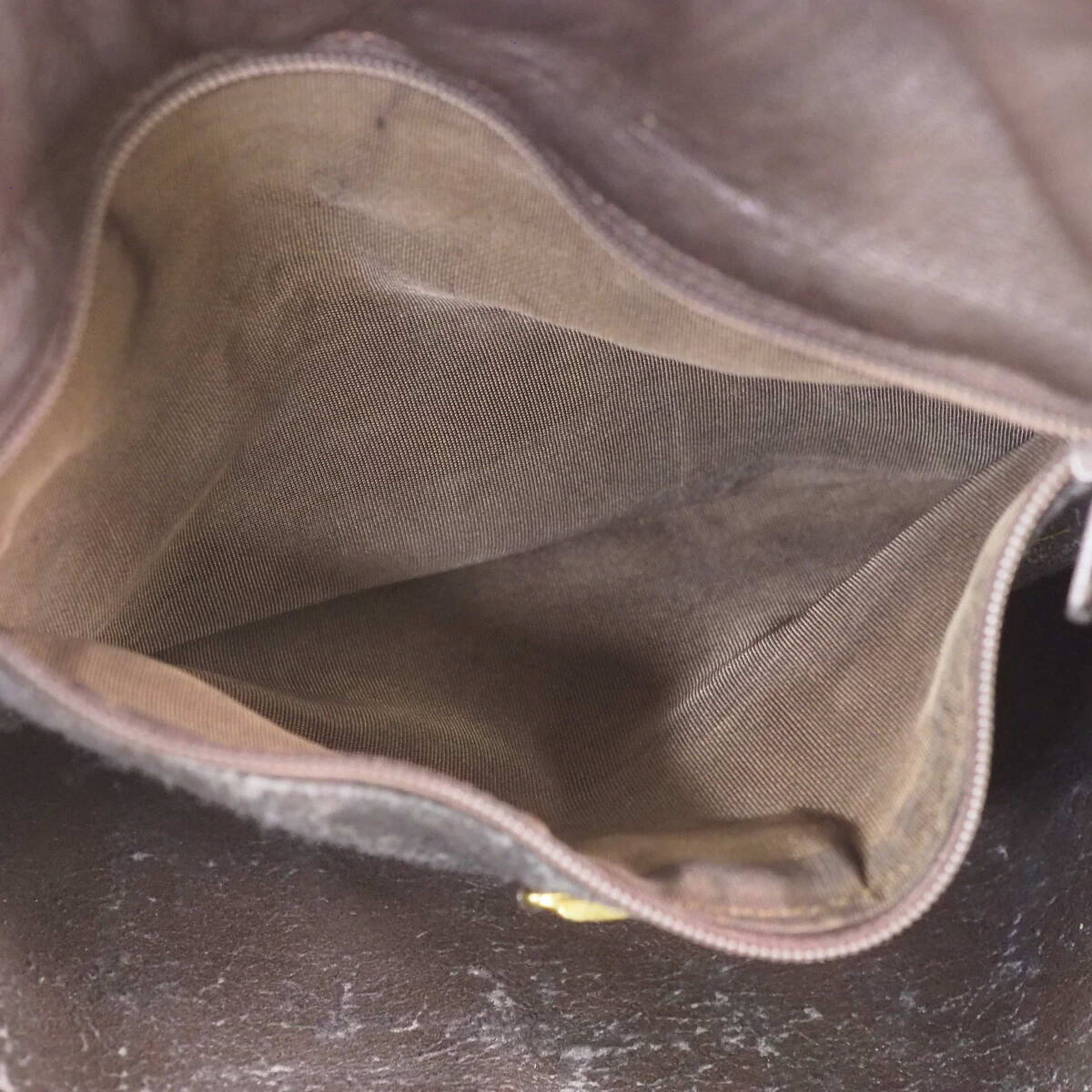 ロエベ LOEWE レザー ブラウン系 巾着型 ショルダーバッグ[Pa1469-XO5の画像6