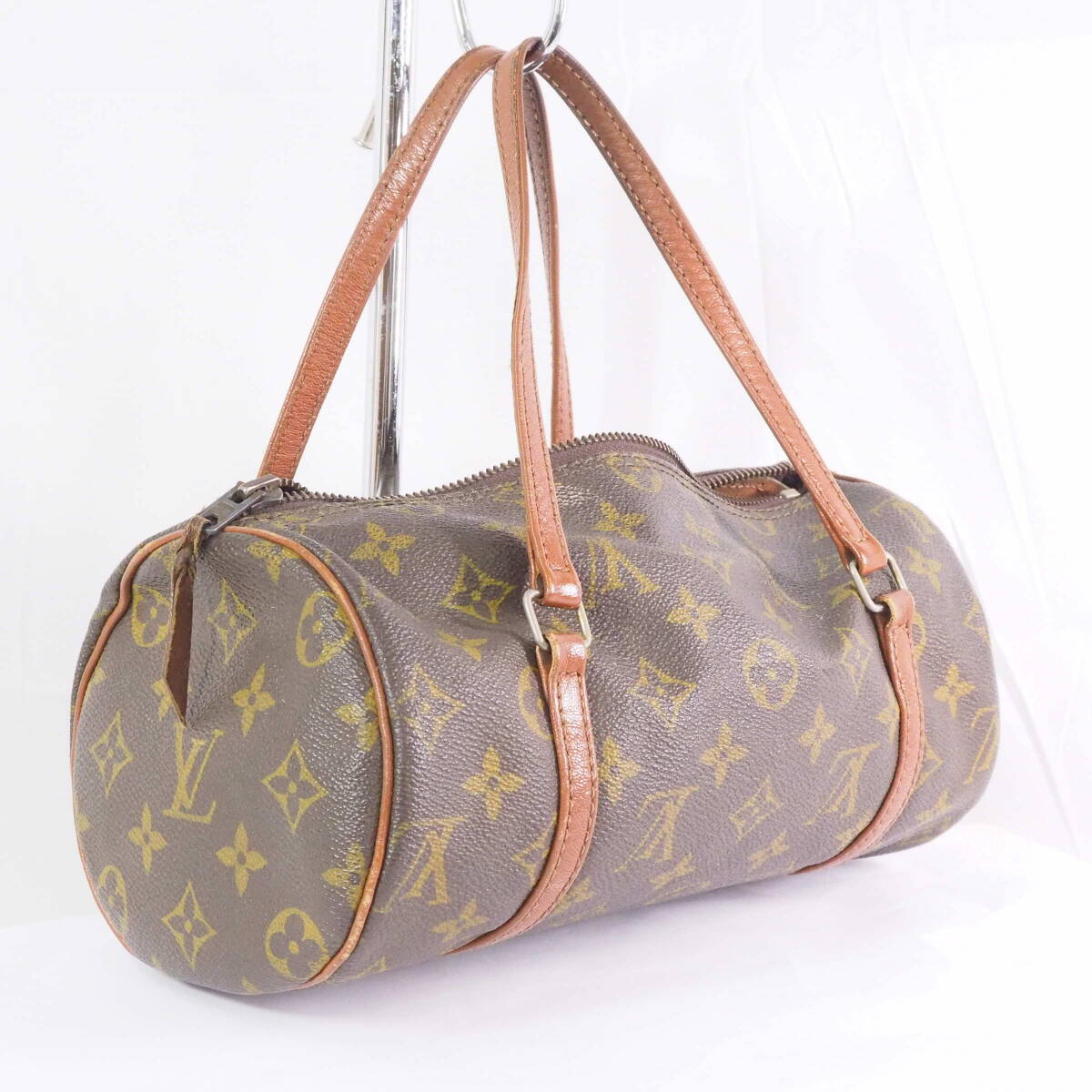 ルイ・ヴィトン モノグラム LOUIS VUITTON パピヨン 26 ヴィンテージ オールド 円筒型 ハンドバッグ[Pa1491-XY3の画像3