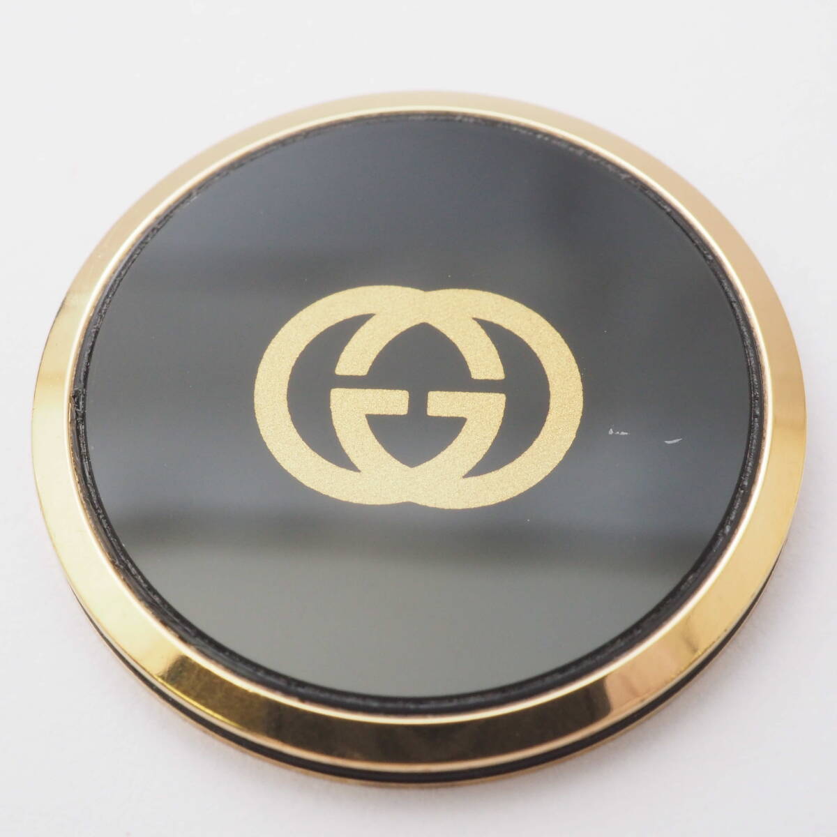 グッチ ラウンド型 GUCCI Cal,579.005/105 クォーツ ゴールド・黒×黒文字盤 ローマン レディース 革ベルト 腕時計[Pa1493-AA6の画像6