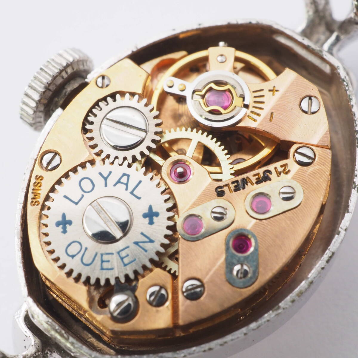  Royal Queen LOYAL QUEEN 21 камень механический завод серебряный женский женщина наручные часы лицо только [Pa1517-AN7