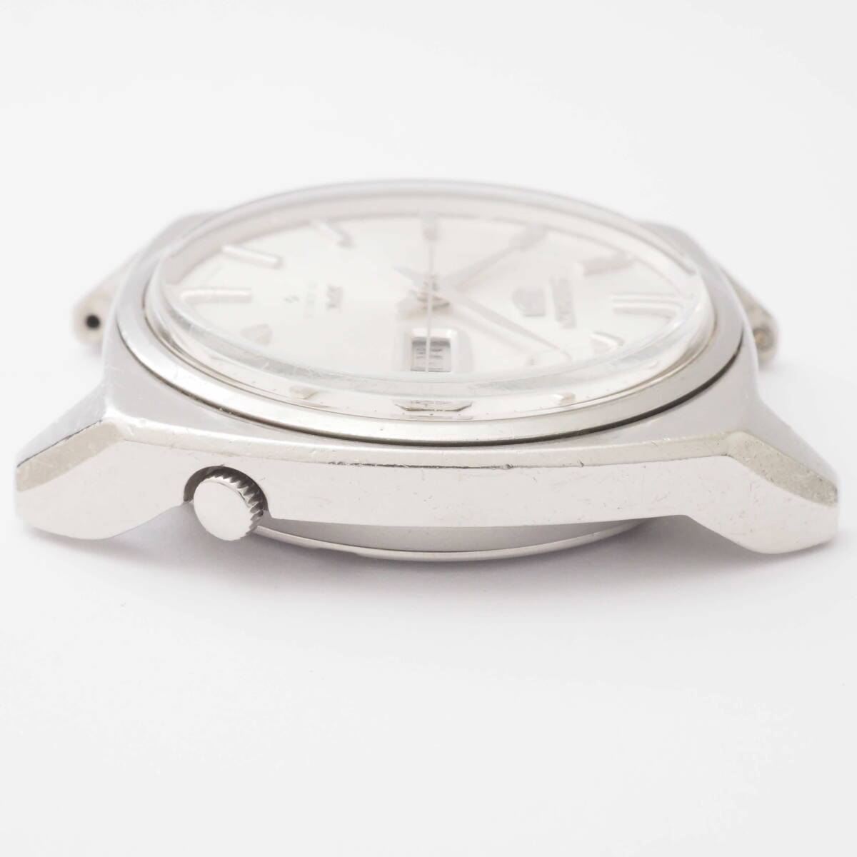セイコー ファイブ デラックス 6106-7020 SEIKO 5 DX 25石 デイデイト SS 自動巻 シルバー メンズ 男性 腕時計 フェイスのみ[7N00984-AY2_画像3