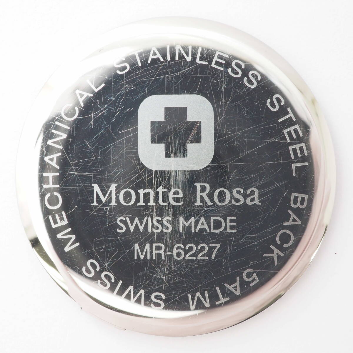 モンテローザ MR-6227 Monte Rosa 17石 デイト SS 手巻き ゴールド×グレー文字盤 ローマン メンズ 腕時計 フェイス[Pa1519-BB6の画像5