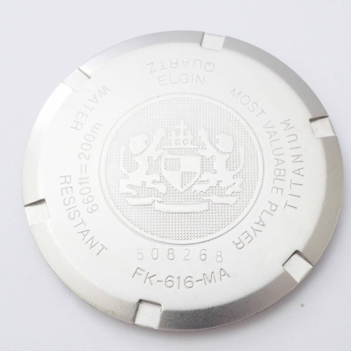 エルジン FK-616-MA ELGIN TITANIUM DAY-DATE 200M デイデイト チタン クオーツ グレー文字盤 メンズ 男性腕時計[508268-BB8_画像6